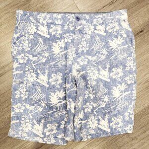 Men’s Izod Saltwater Stretch Relaxed Classic Chino Shorts Size 34 Light BLUE